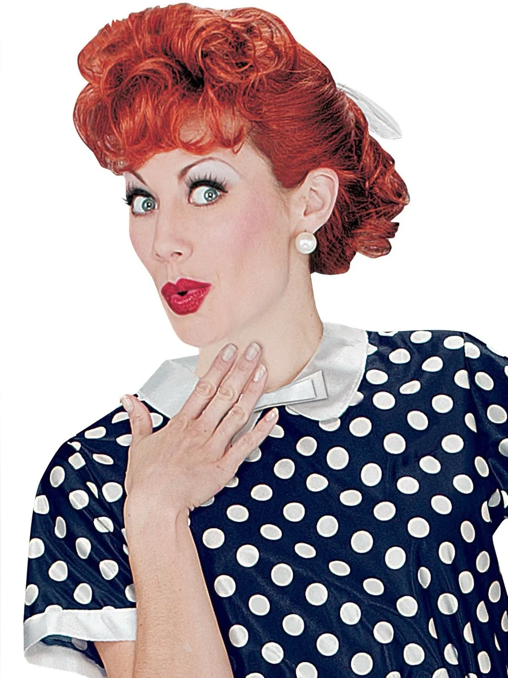 I Love Lucy Wig Red Curly Halloween Cosplay Synthetic